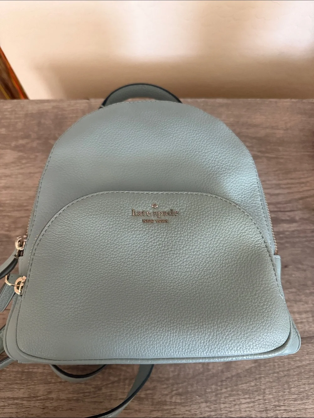 kate spade Light Blue Pebbled Leather Mini Backpack